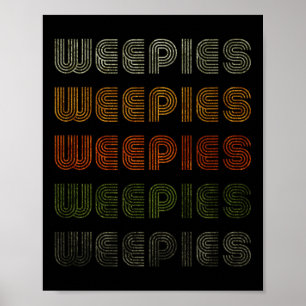 Love Heart Weepies Tee Grunge Vintage Style Black Poster