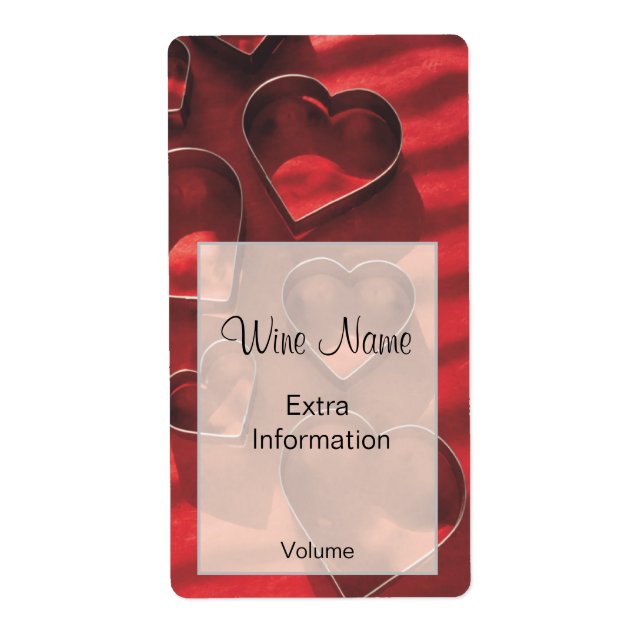 Love Heart Wine Label (Front)