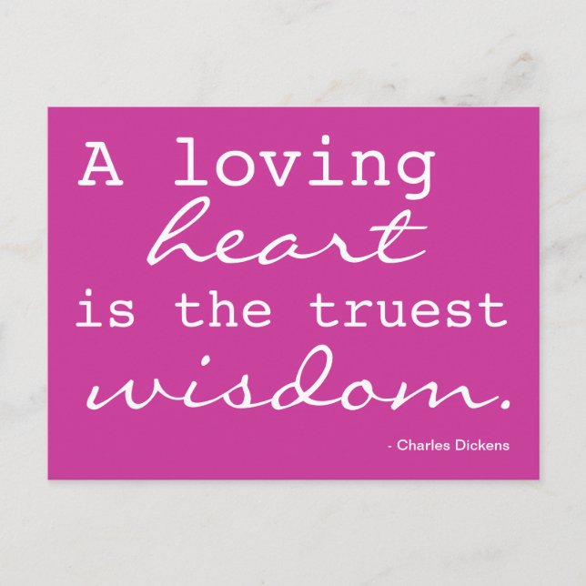 Love, Heart, Wisdom - Inspired Postcard (Front)