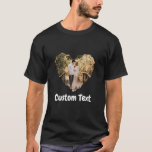 Love Heart With Custom Photo and Text T-Shirt<br><div class="desc">Custom Photo Shirt,  Custom Text Shirts,  Custom Photo and Text Shirt,  Custom Shirts,  Personalised Shirt,  Custom Name Shirt</div>