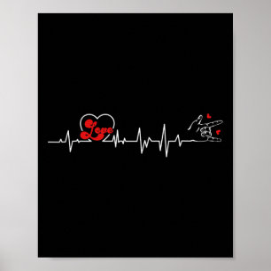 Love Heartbeat Hand Sign Language Hearing Loss Awa