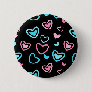 Love Hearts 6 Cm Round Badge