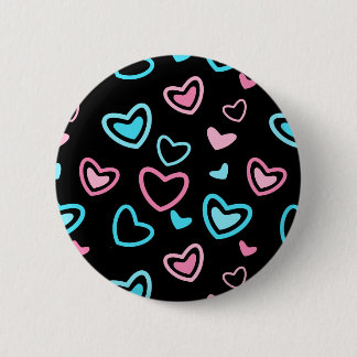 Love Hearts 6 Cm Round Badge