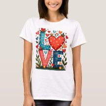 LOVE - hearts and flowers
