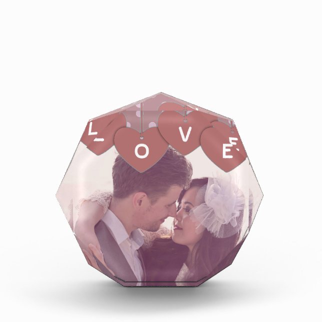Love Hearts Banner Romantic Overlaid Custom Photo (Front)