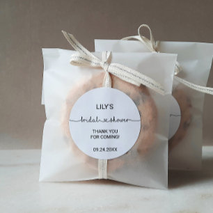 Love Hearts Bridal Shower Favour Sticker