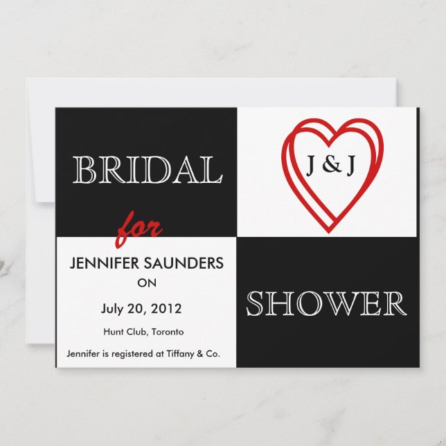 LOVE Hearts Bridal Shower Invitation (Front)