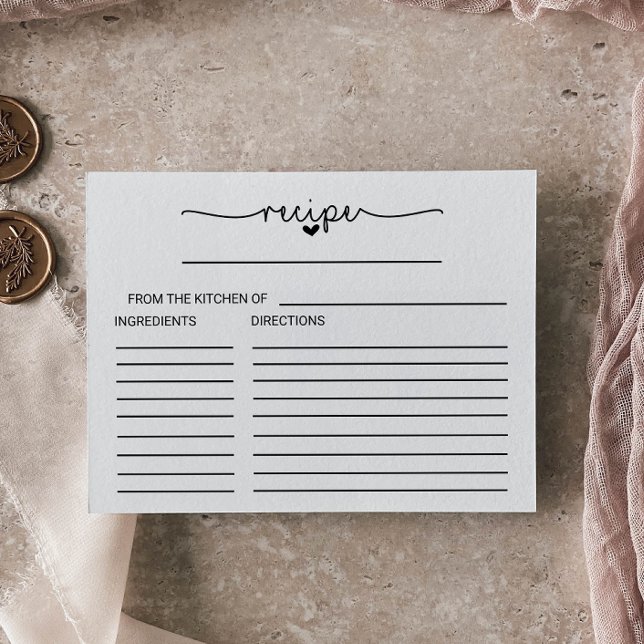 Love Hearts Bridal Shower Recipe Cards (Creator Uploaded)