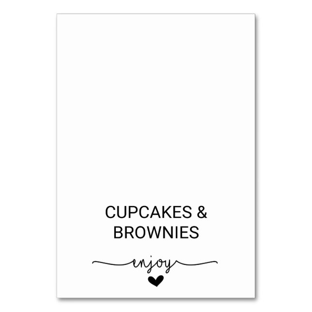 Love Hearts Buffet Food Labels Table Number (Front)