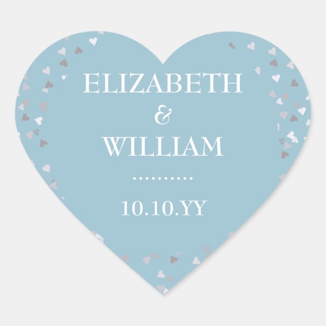 Love Hearts Confetti Heart Sticker (Front)