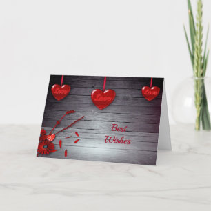 Love Hearts Congratulations Wedding Card