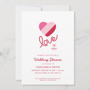 Love, Hearts, Couples Shower, Wedding Shower Invitation