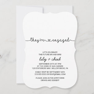 Love Hearts Engagement Party Invitation