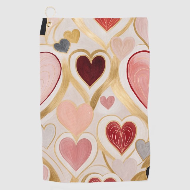 Love Hearts Golf Towel (Front)
