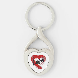 Love Hearts Key Chain