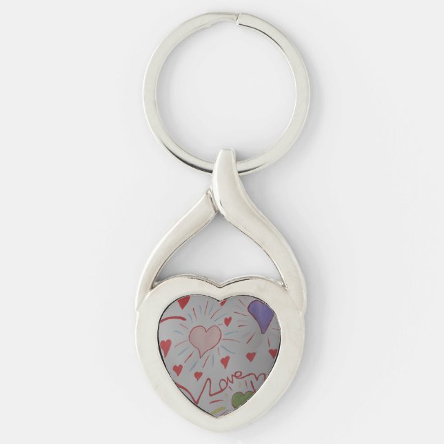 Love Hearts Key Ring (Front)