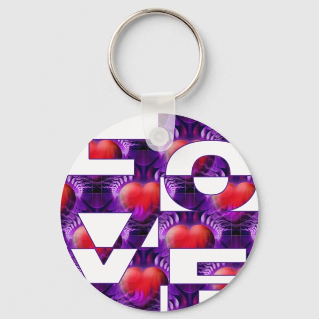LOVE hearts Key Ring (Front)