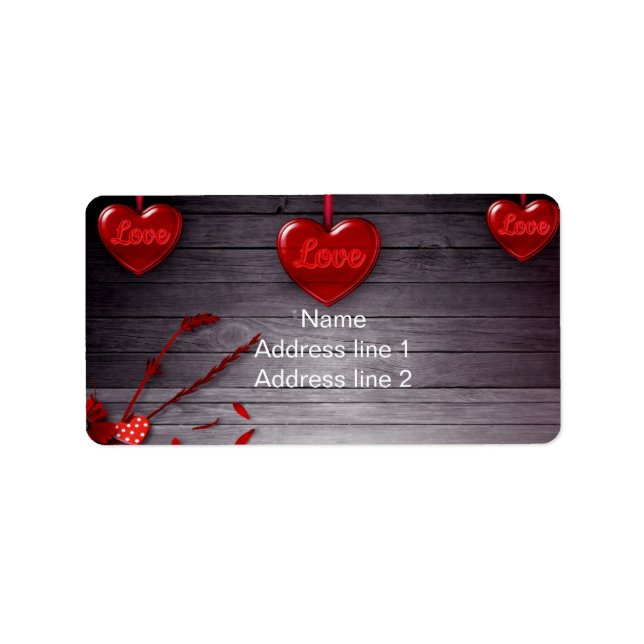 Love Hearts Label (Front)