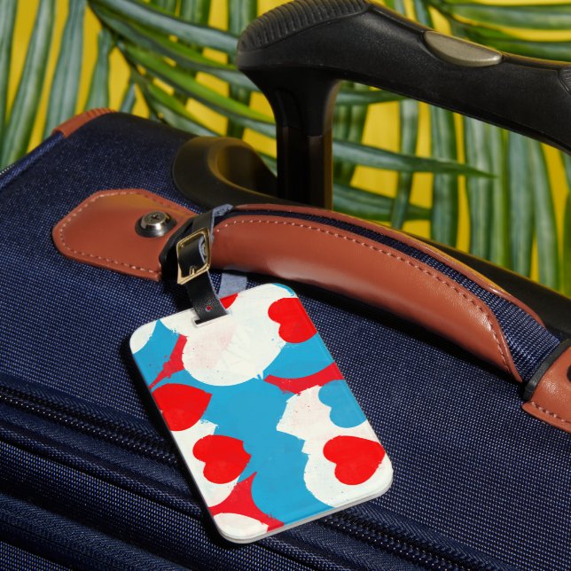 Love Hearts Luggage Tag (Front Insitu 1)