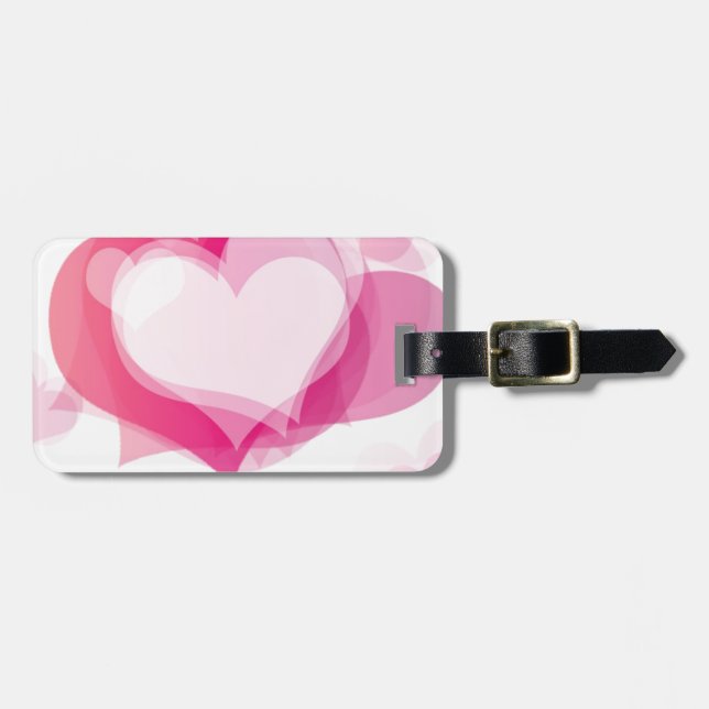 love hearts luggage tag (Front Horizontal)