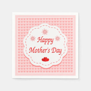 Love hearts mothers day napkin