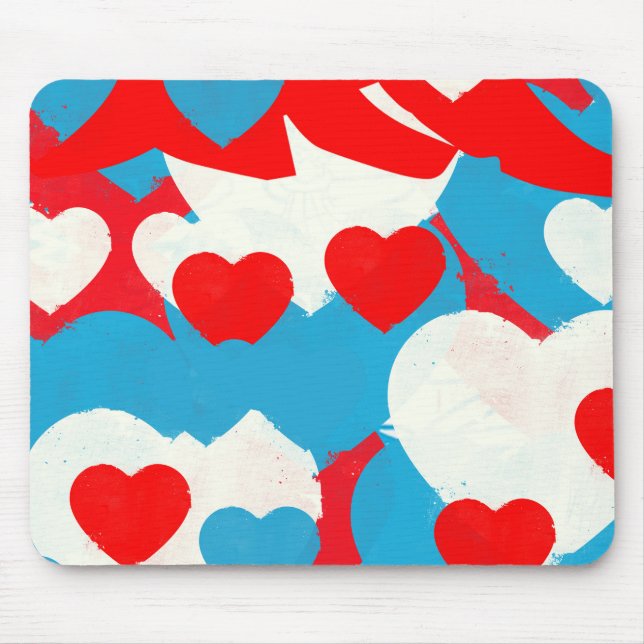 Love Hearts Mouse Mat (Front)