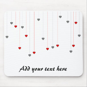 Love hearts mouse mat