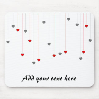 Love hearts mouse mat