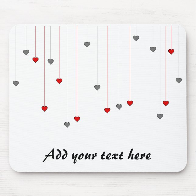 Love hearts mouse mat (Front)