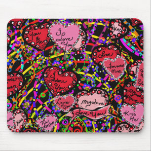 Love Hearts Mouse Mat