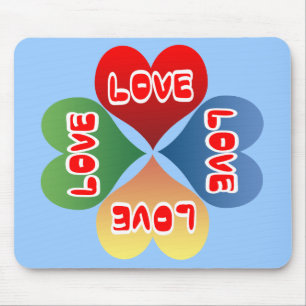 Love Hearts Mouse Mat