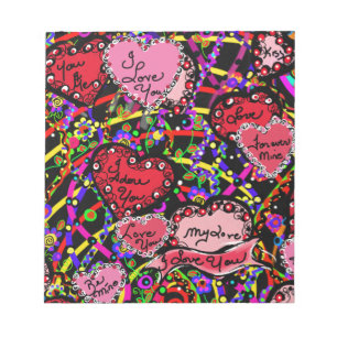 Love Hearts Notepad