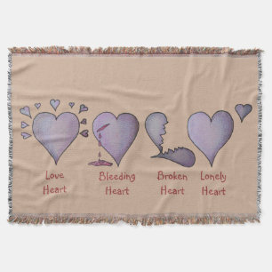 love hearts original love story painting romantic throw blanket