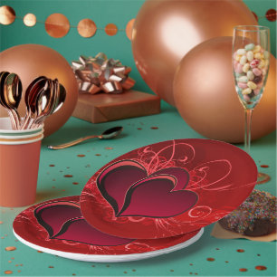Love & Hearts Paper Plates
