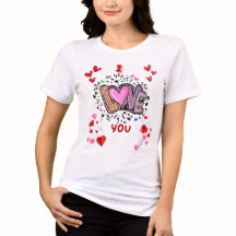 Love Hearts & Petals Tee – Romantic Floral Vibes