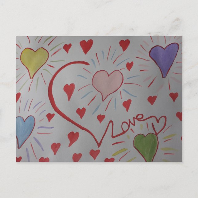 Love Hearts Postcard (Front)