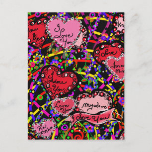 Love Hearts Postcard