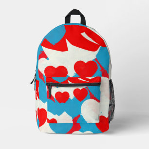 Love Hearts Printed Backpack