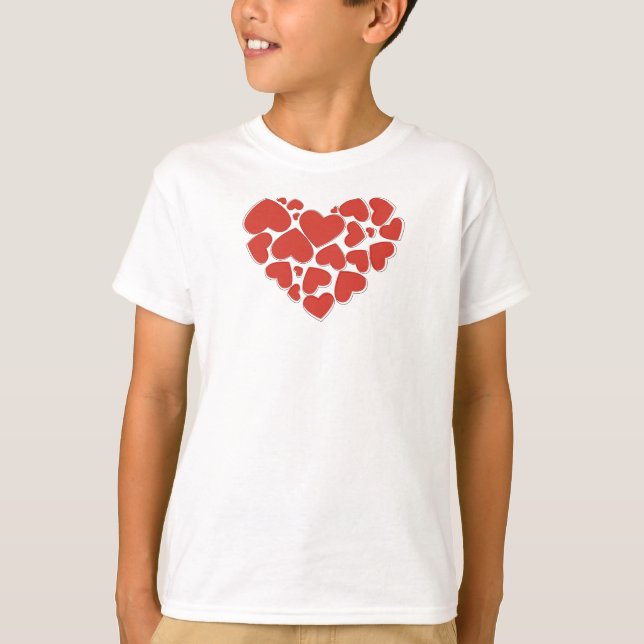 Love, Hearts, Red Hearts, Valentine's Day T-Shirt (Front)