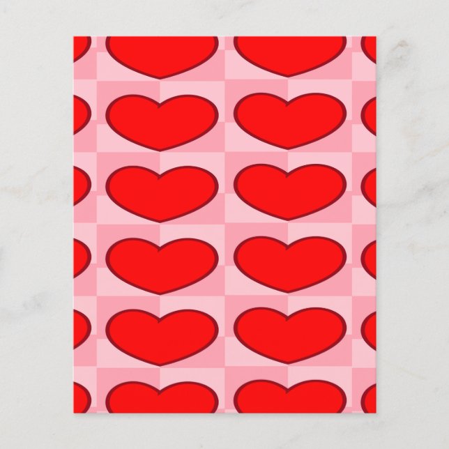 love hearts red squares (Front)