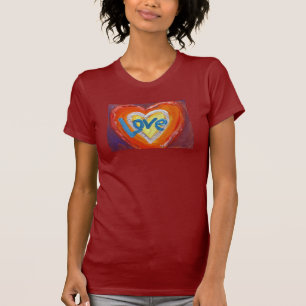 Love Hearts Ripple Inspirational Word Art Shirts