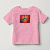 Love Hearts Ripple Inspirational Word Art T-Shirts