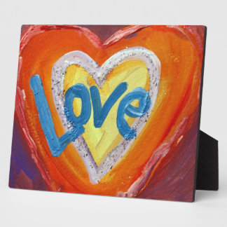 Love Hearts Ripple Painting Poem Plaque