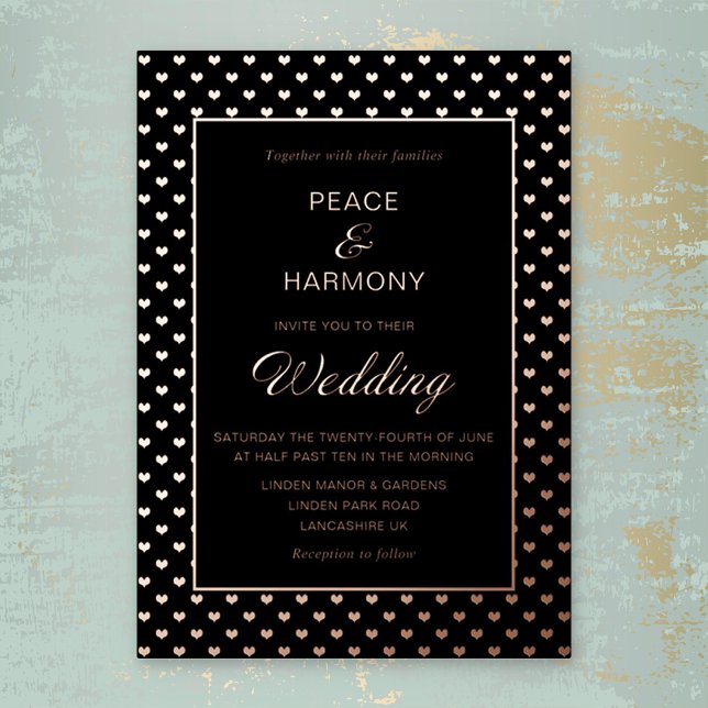 Love Hearts Rose Gold Black Wedding (Creator Uploaded)