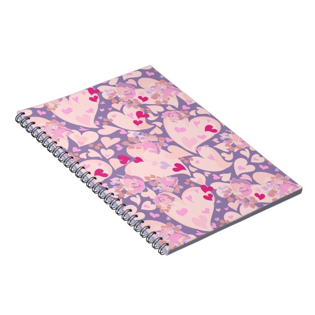 Love Hearts & Roses Notebook (Right Side)