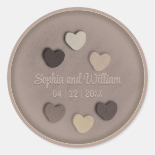Love Hearts Sweet Wedding Envelope Seals 