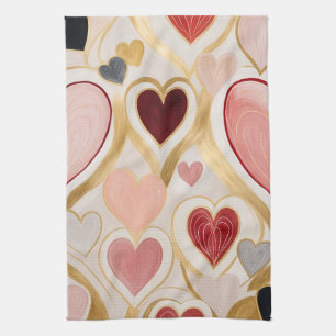 Love Hearts Tea Towel