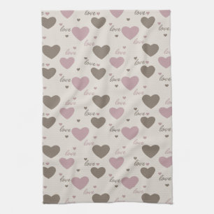 Love Hearts Tea Towel