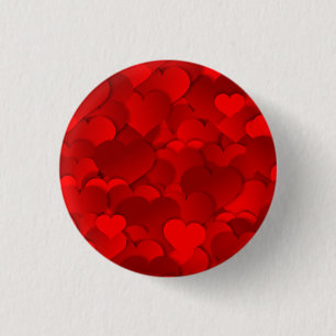 Love Hearts Texture Red Pattern-19909 3 Cm Round Badge