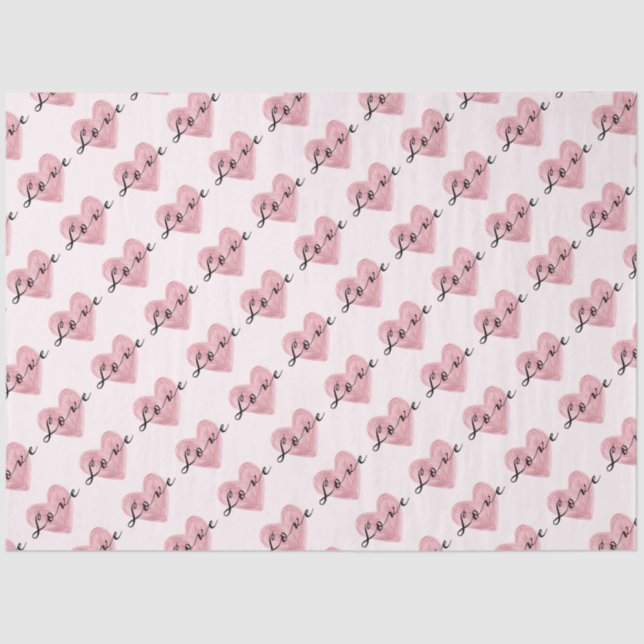 Love Hearts  Tissue Paper (Front)